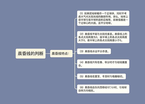 晨昏线的判断