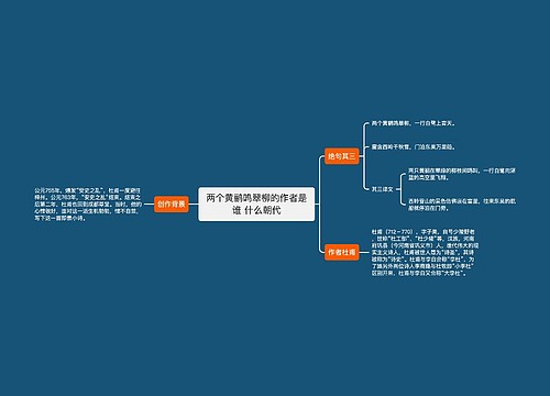 两个黄鹂鸣翠柳的作者是谁 什么朝代