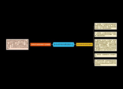 染色体异常的原因是什么