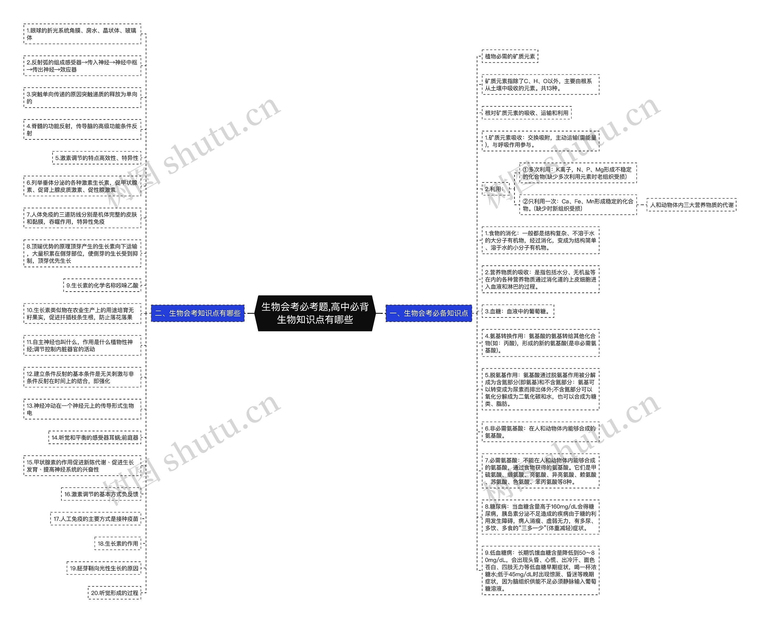 生物会考必考题,高中必背生物知识点有哪些思维导图
