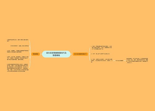 语文阅读理解解题技巧及答题模板