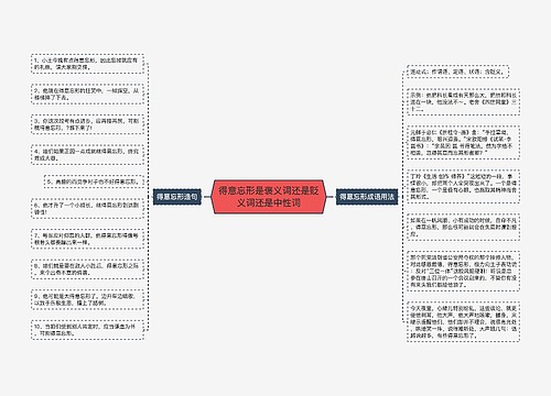 得意忘形是褒义词还是贬义词还是中性词