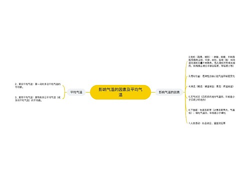 影响气温的因素及平均气温