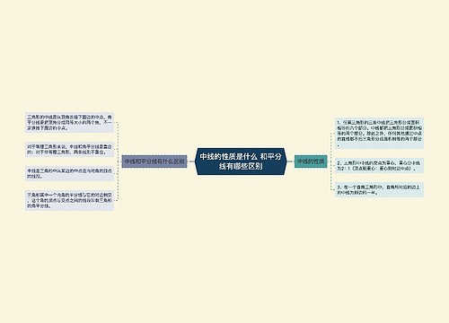 中线的性质是什么 和平分线有哪些区别