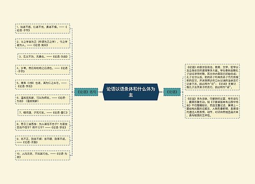 论语以语录体和什么体为主