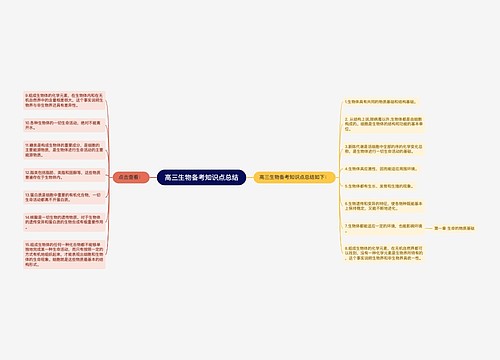 高三生物备考知识点总结