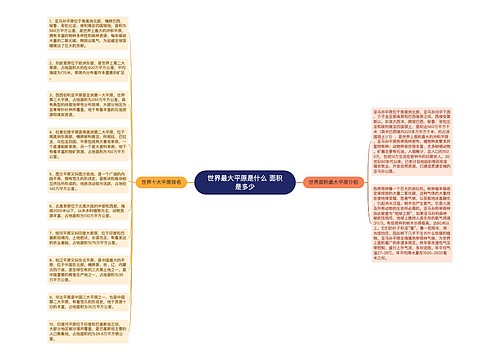 世界最大平原是什么 面积是多少