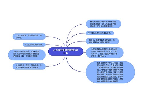 人体最主要的供能物质是什么