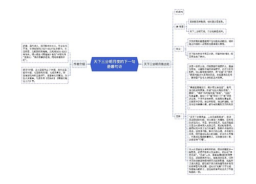 天下三分明月夜的下一句是哪句诗