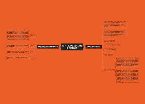 高中文言文可以学习文化常识的教辅书