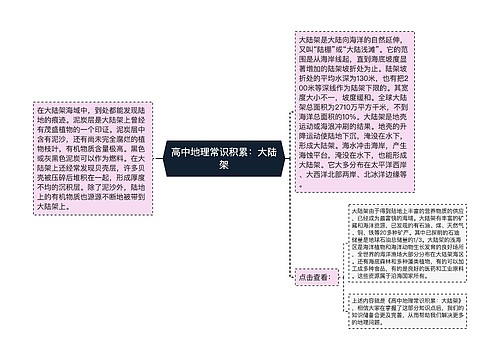 高中地理常识积累：大陆架