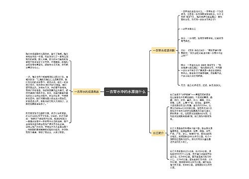 一衣带水中的水原指什么