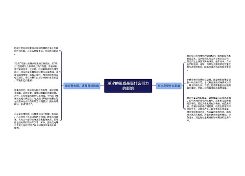 潮汐的形成是受什么引力的影响