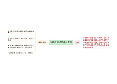 方程有实根是什么意思