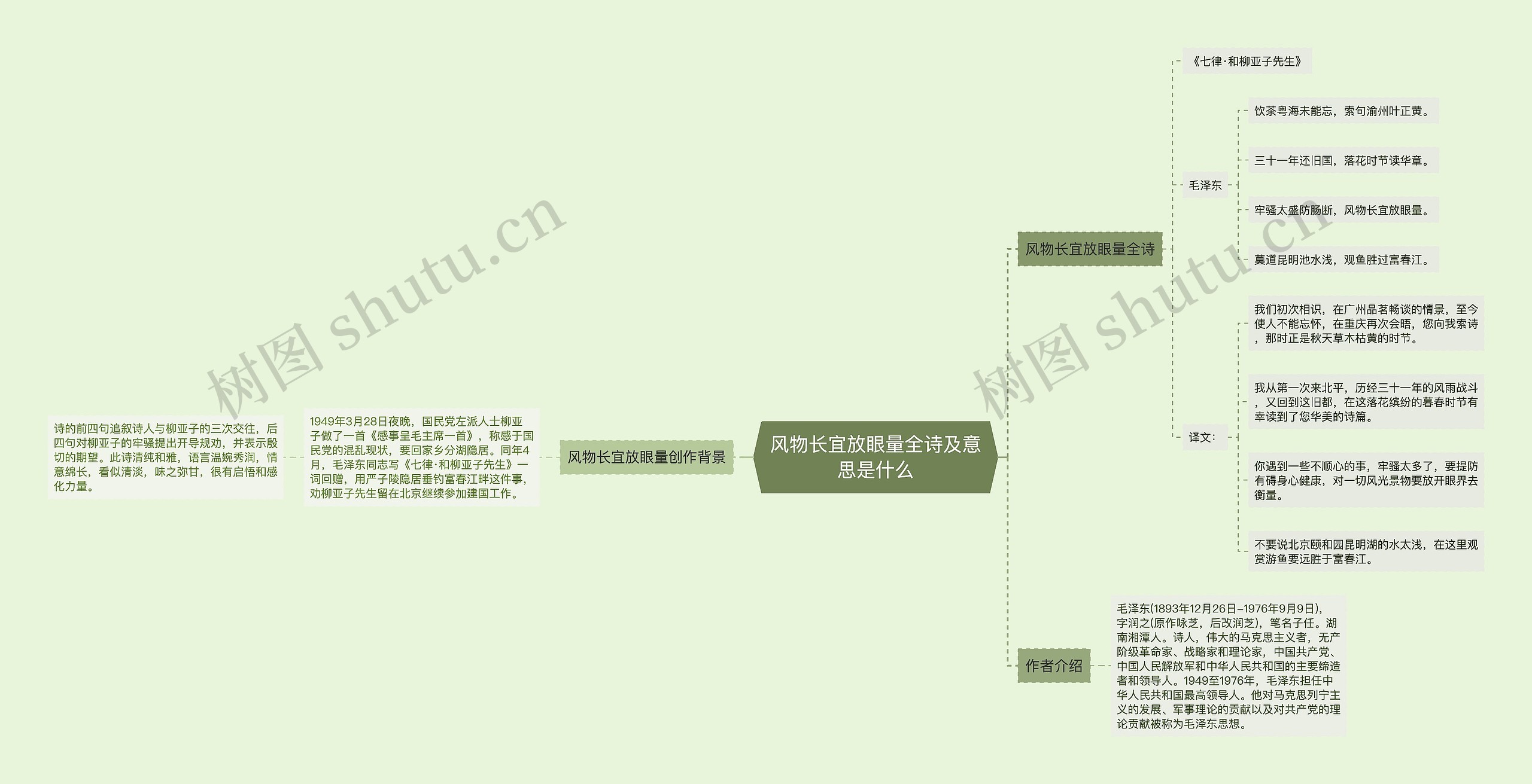 风物长宜放眼量全诗及意思是什么思维导图