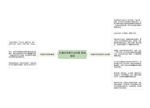 礼崩乐坏是什么时期 是成语吗