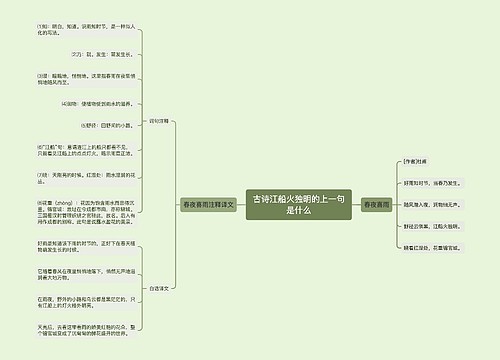 古诗江船火独明的上一句是什么