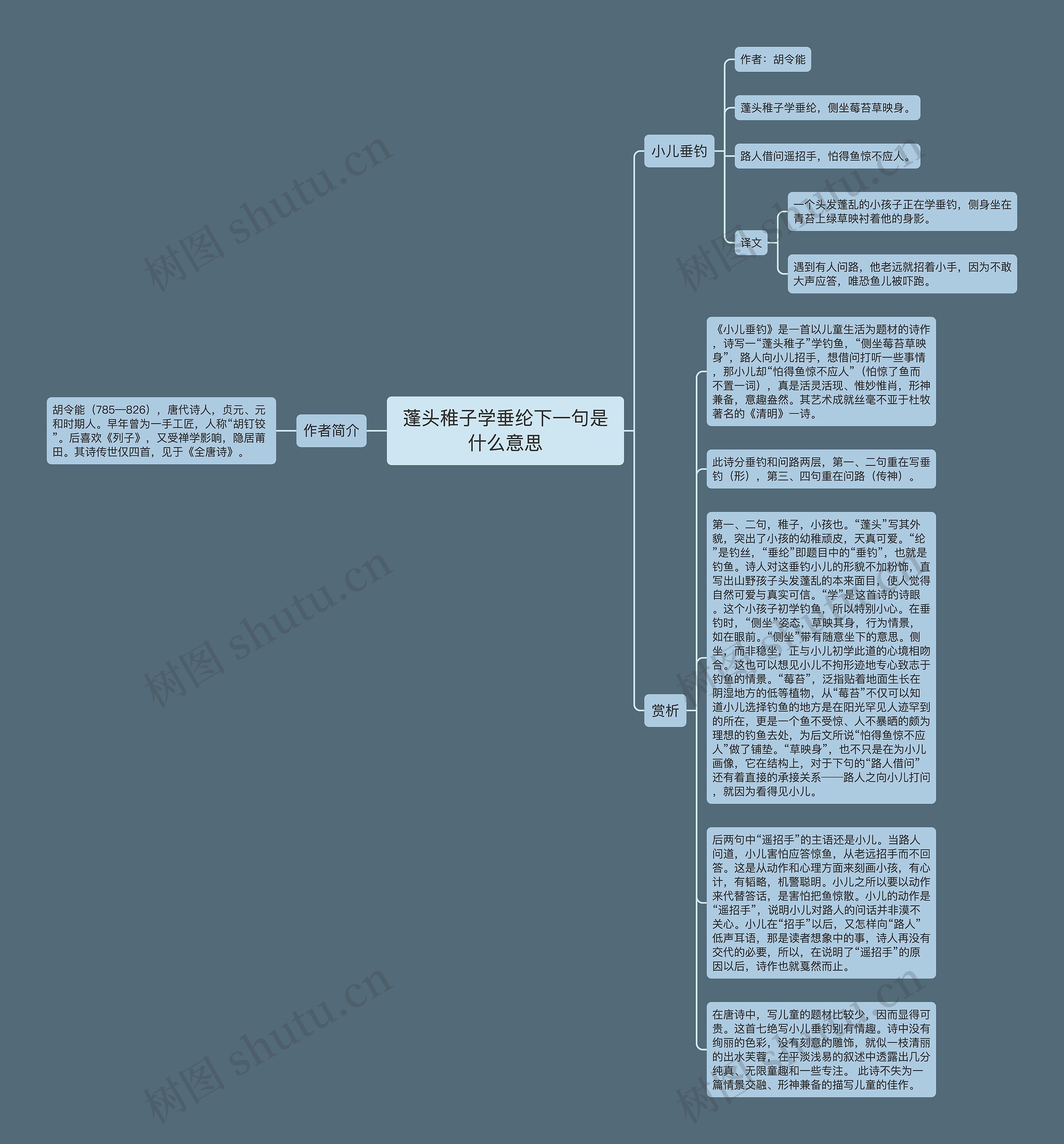 蓬头稚子学垂纶下一句是什么意思思维导图