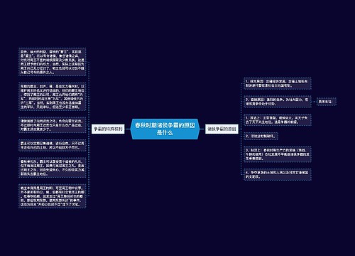 春秋时期诸侯争霸的原因是什么