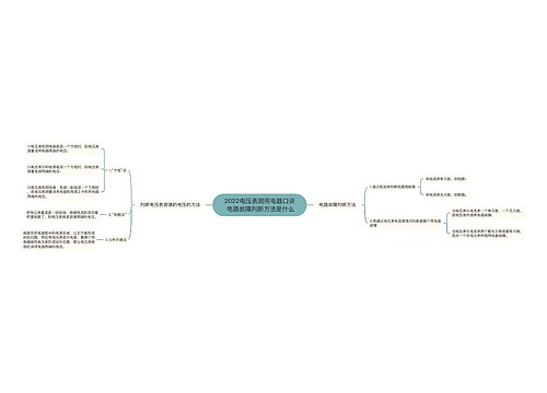 2022电压表测用电器口诀 电路故障判断方法是什么