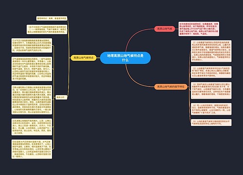 地理高原山地气候特点是什么