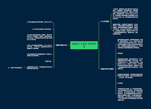 细胞是什么意思 有哪些种类