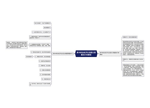 高中政治经济生活部分答题技巧有哪些