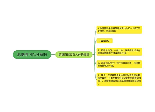 肌糖原可以分解吗