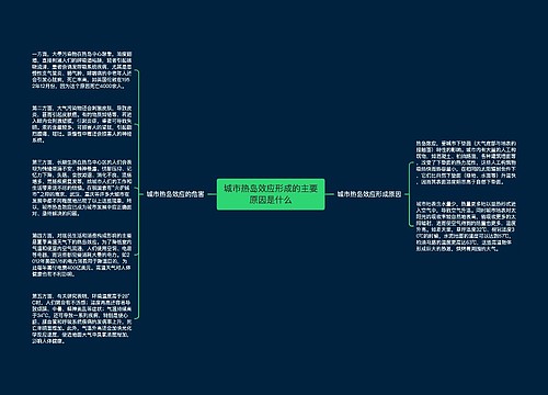 城市热岛效应形成的主要原因是什么