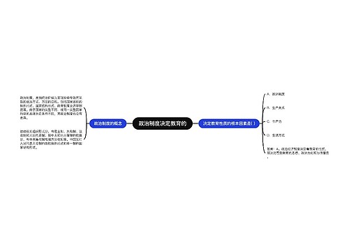 政治制度决定教育的