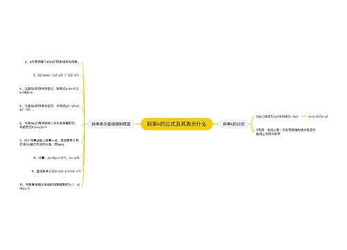 斜率k的公式及其表示什么