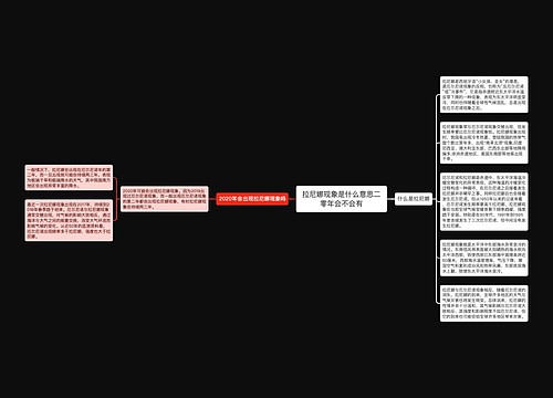 拉尼娜现象是什么意思二零年会不会有