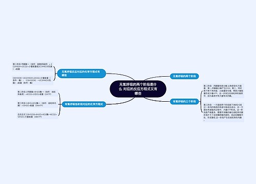 无氧呼吸的两个阶段是什么 对应的反应方程式又有哪些