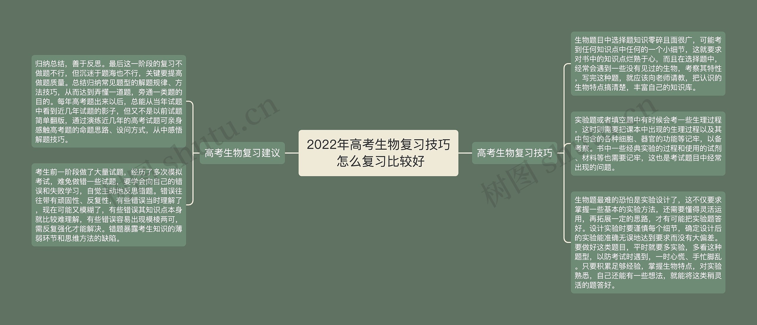 2022年高考生物复习技巧 怎么复习比较好思维导图