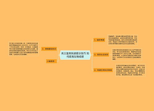 高三生物快速提分技巧 如何提高生物成绩