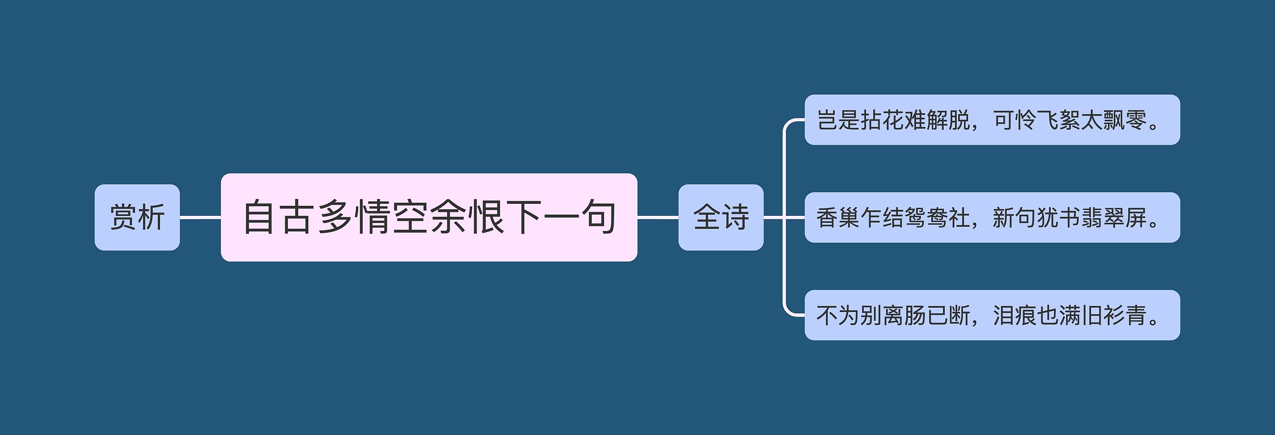 自古多情空余恨下一句思维导图