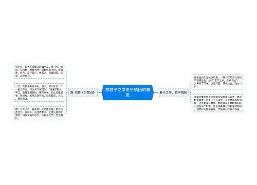 故君子之学贵乎慎始的意思