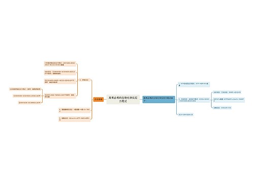 高考必考的生物化学反应方程式