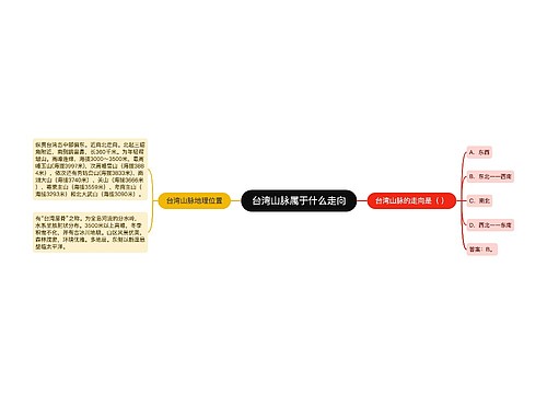 台湾山脉属于什么走向