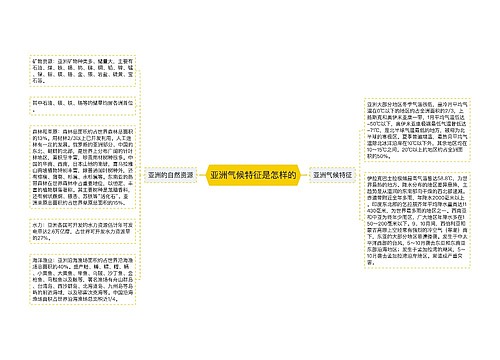 亚洲气候特征是怎样的