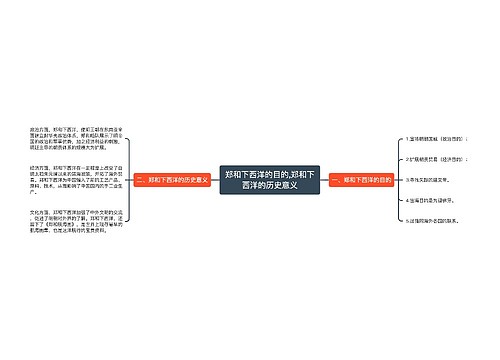 郑和下西洋的目的,郑和下西洋的历史意义