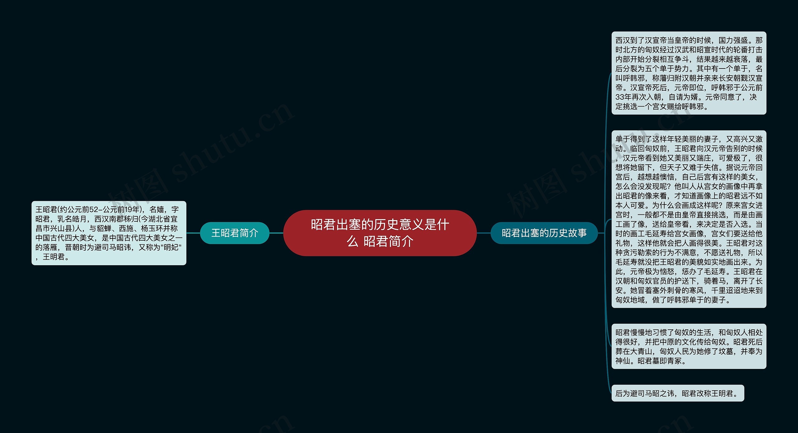 昭君出塞的历史意义是什么 昭君简介思维导图