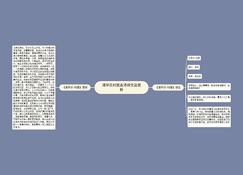 清平乐村居古诗译文及赏析