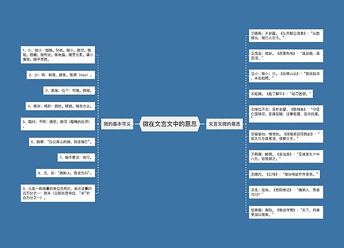 微在文言文中的意思