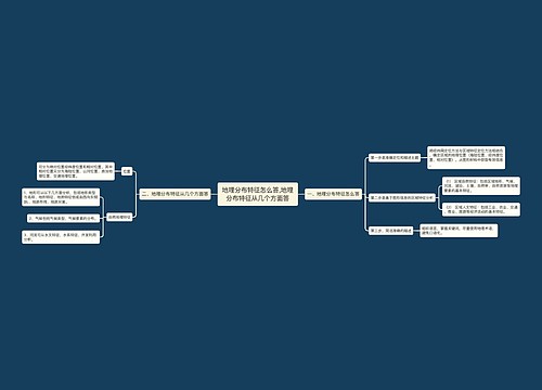 地理分布特征怎么答,地理分布特征从几个方面答