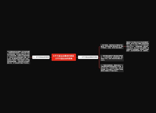 太平天国运动爆发的原因 太平天国运动的影响