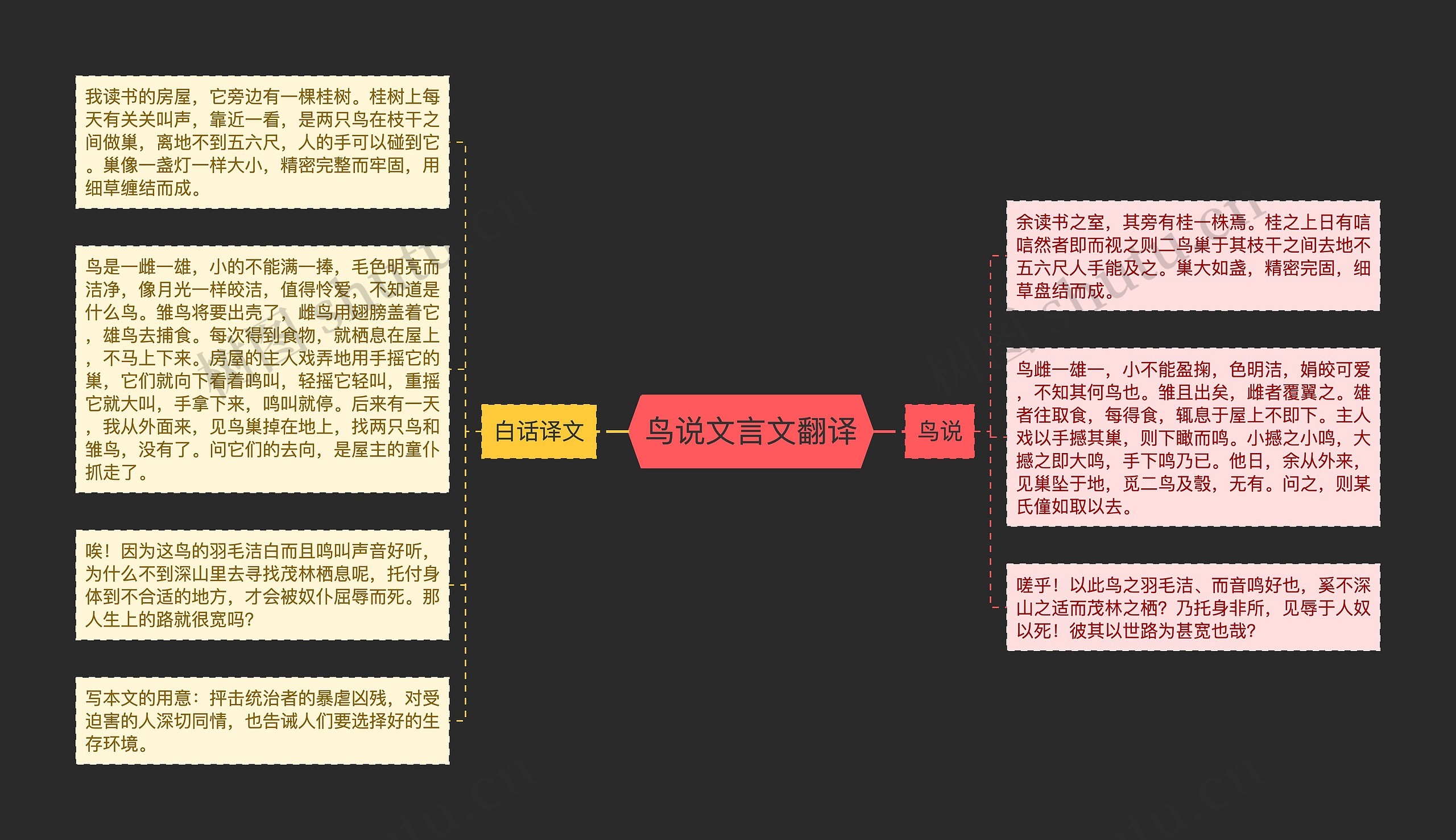 鸟说文言文翻译