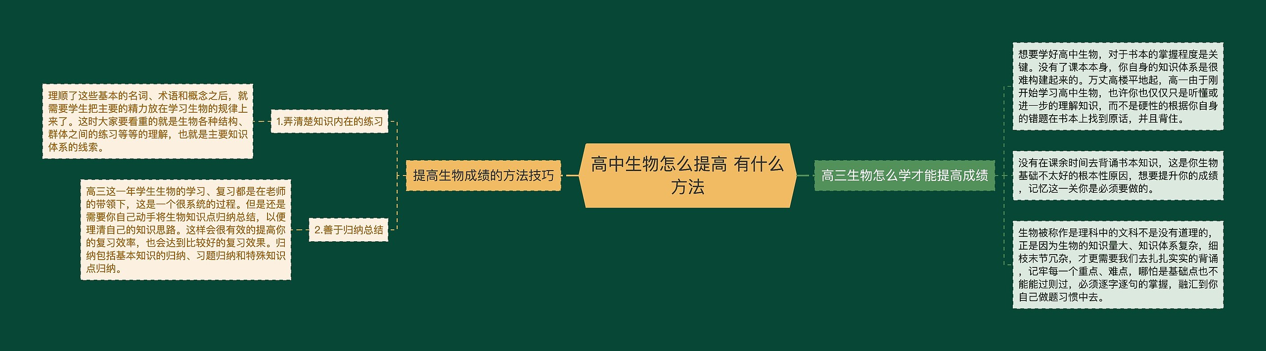 高中生物怎么提高 有什么方法思维导图