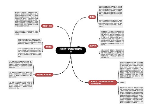 2018高三地理备考策略指导