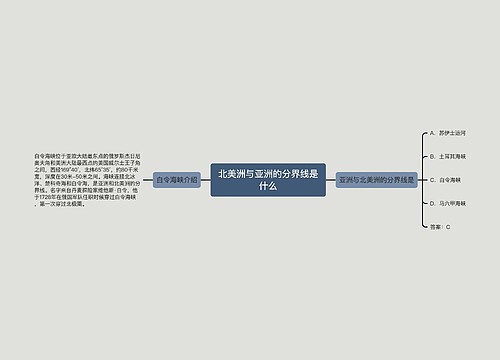 北美洲与亚洲的分界线是什么